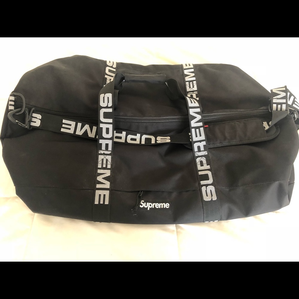 Supreme XL Black Duffle Bag 9/10